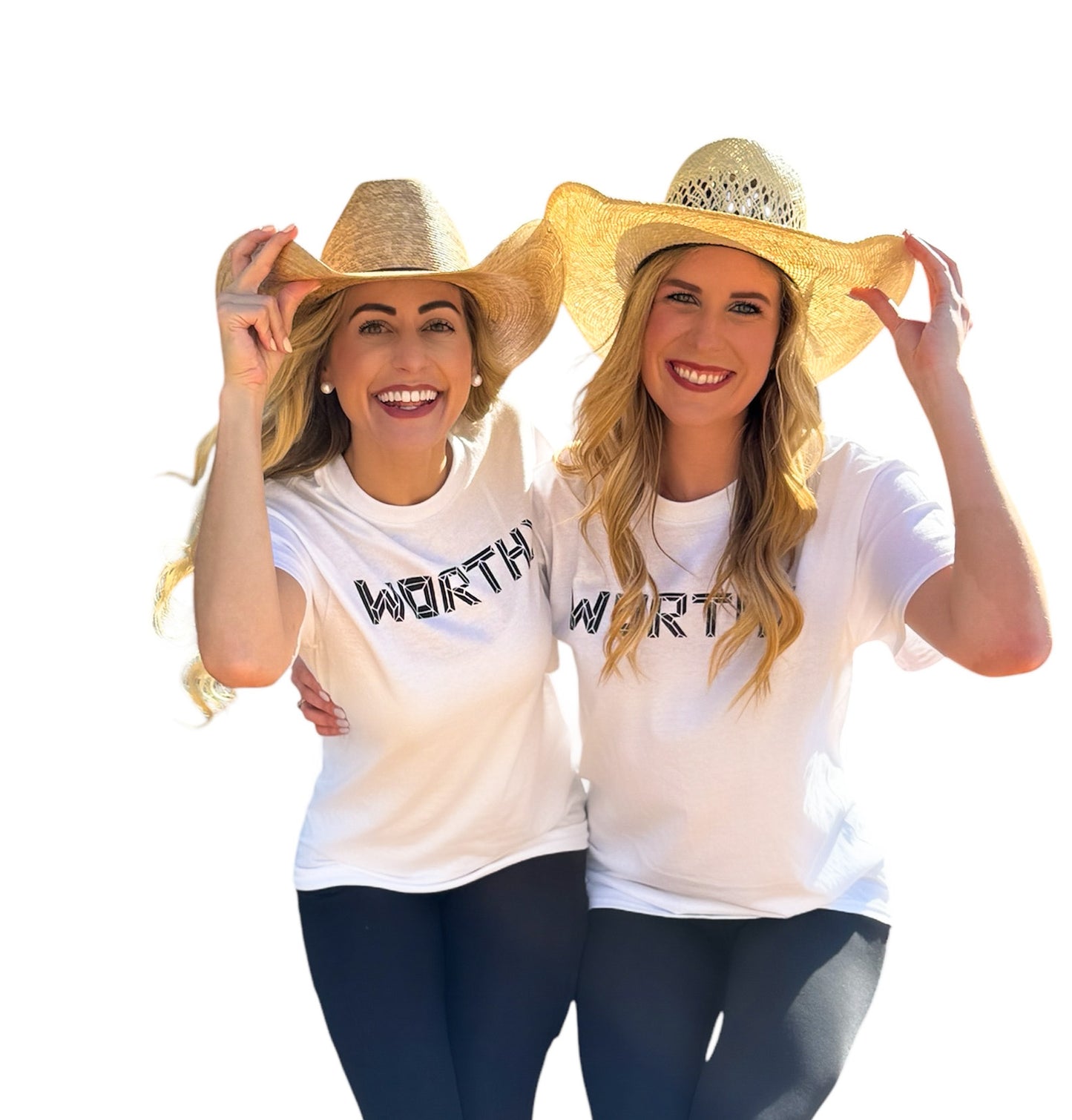 Unisex White & Black WORTHY T-shirt