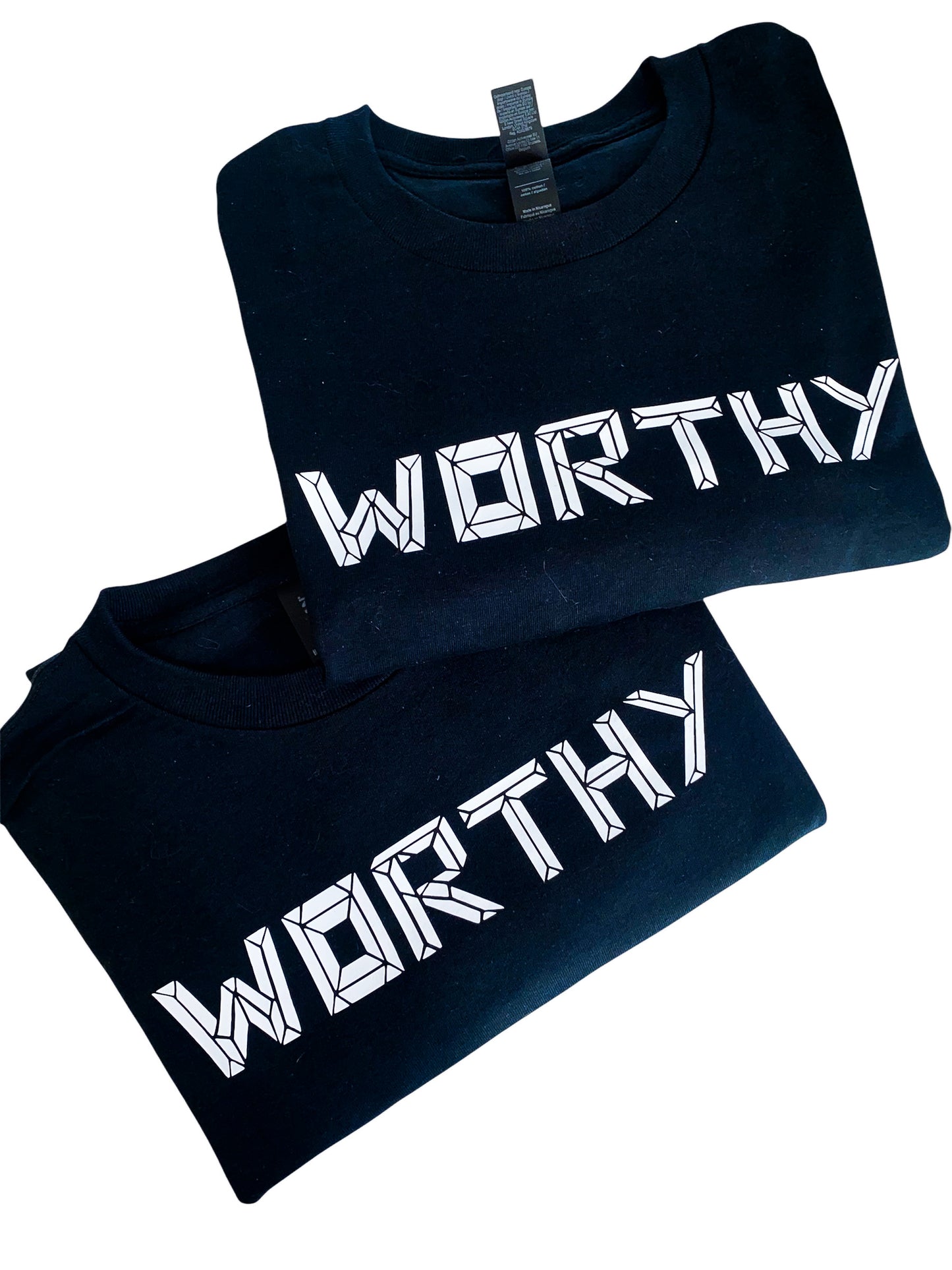 Unisex Black & White WORTHY T-shirt
