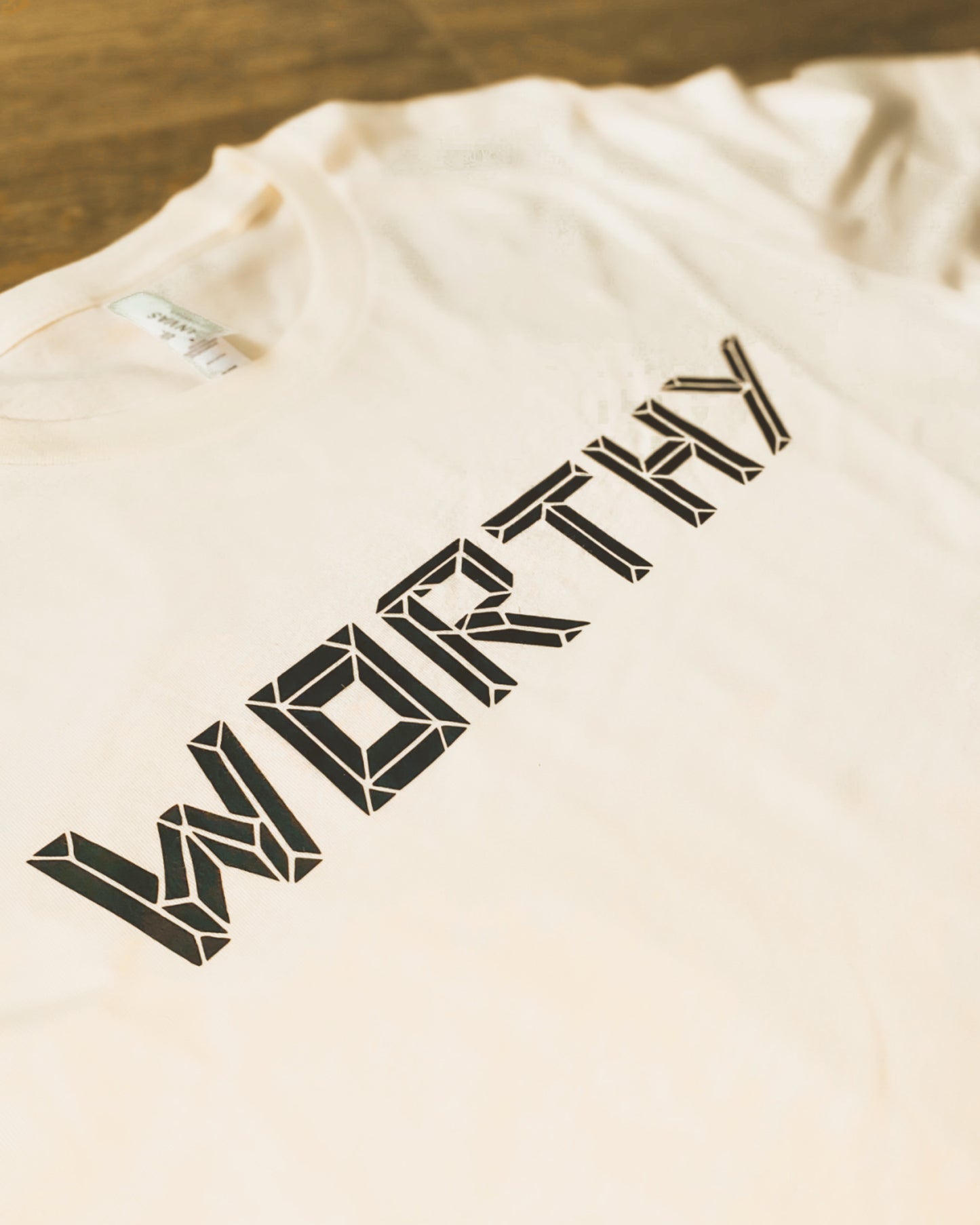 Unisex Nude & Black WORTHY T-shirt