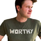 Unisex Green & Nude WORTHY T-shirt