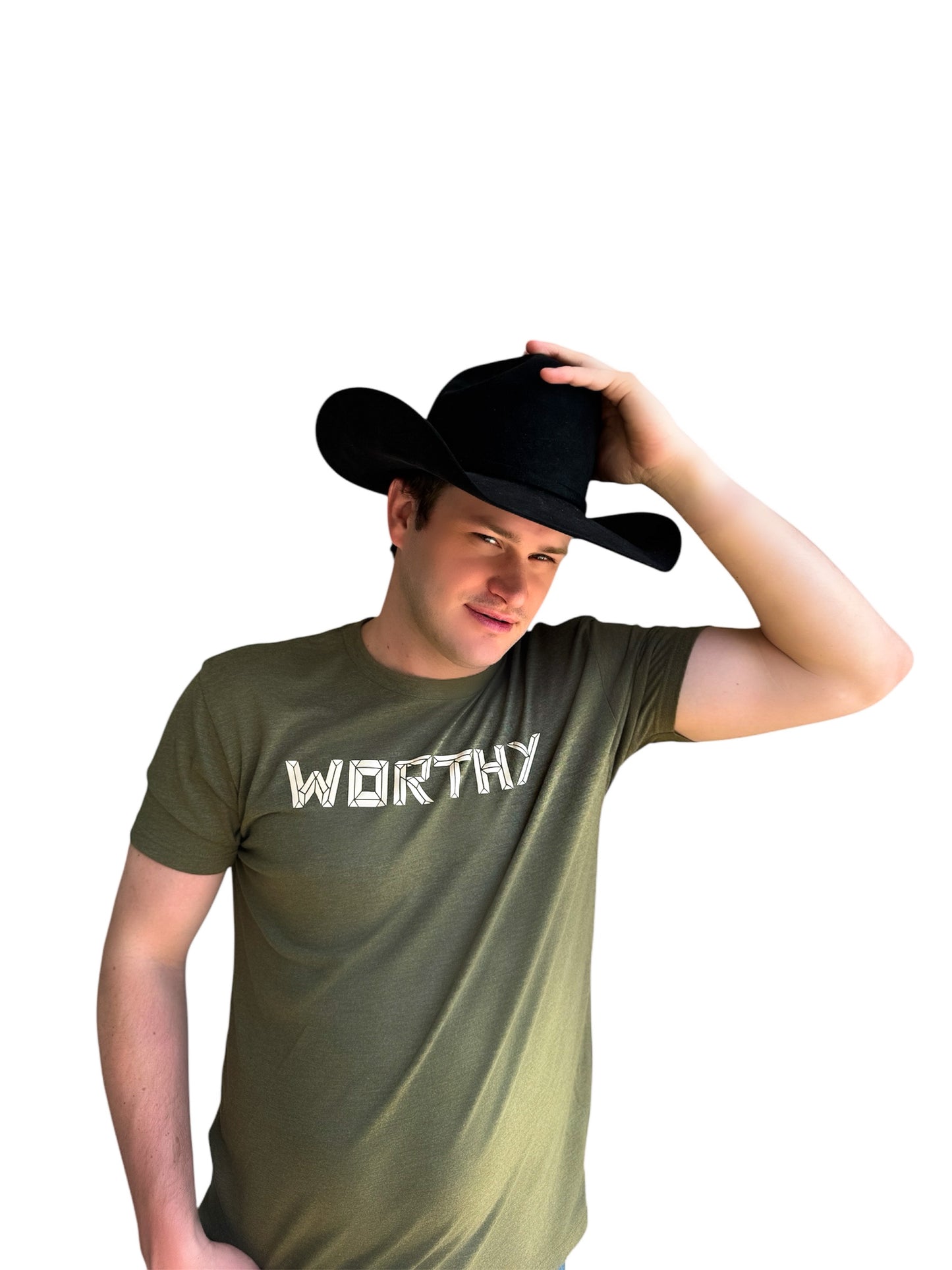 Unisex Green & Nude WORTHY T-shirt