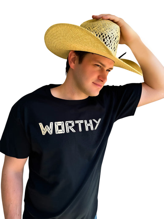 Unisex Black & Nude WORTHY T-shirt