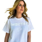 Unisex White & White WORTHY T-shirt