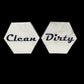 Modern, "Clean/Dirty" Dishwasher Magnets